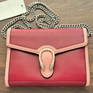 (SOLD) Authentic Red & Pink GUCCI Dionysus Shoulder Bag